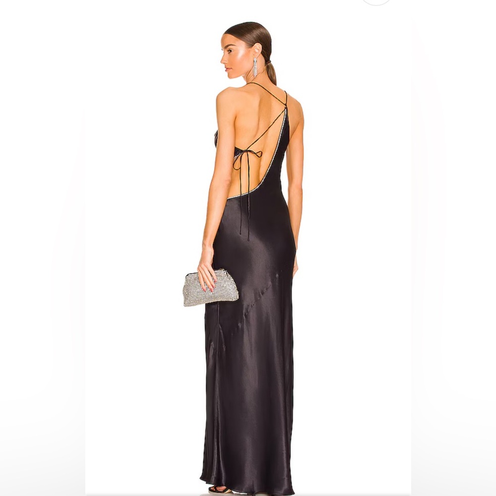 Amali Dress in Black
LPA REVOLVE satin embellished cut out backless rhinestones